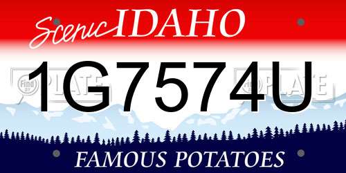 1G7574U Idaho License Plate