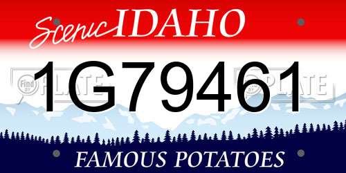 1G79461 Idaho License Plate
