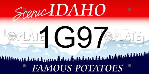 1G97 Idaho License Plate