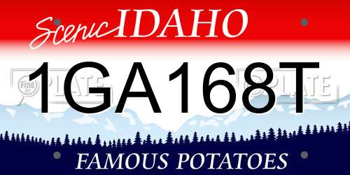 1GA168T Idaho License Plate