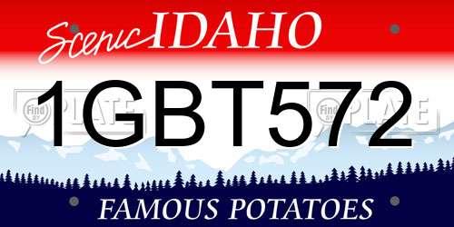 1GBT572 Idaho License Plate