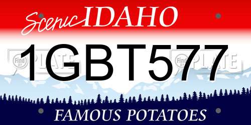1GBT577 Idaho License Plate