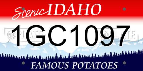 1GC1097 Idaho License Plate