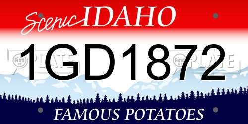 1GD1872 Idaho License Plate