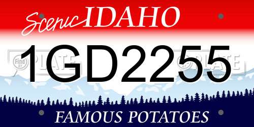 1GD2255 Idaho License Plate
