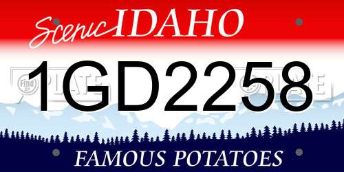 1GD2258 Idaho License Plate