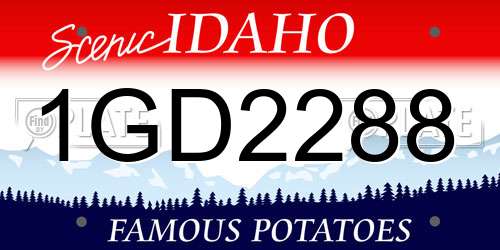 1GD2288 Idaho License Plate
