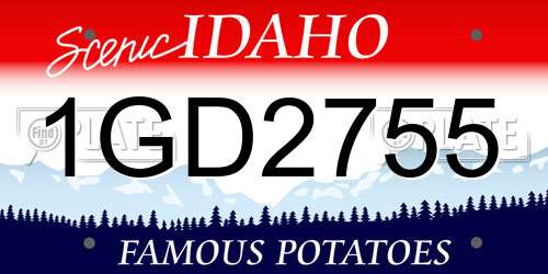 1GD2755 Idaho License Plate