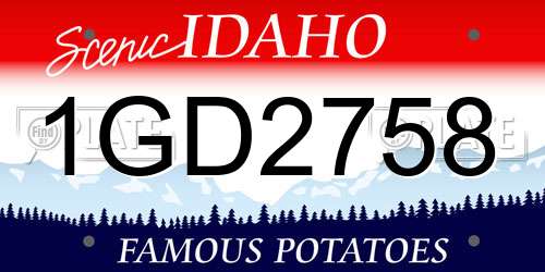 1GD2758 Idaho License Plate