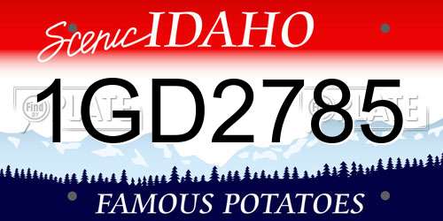 1GD2785 Idaho License Plate