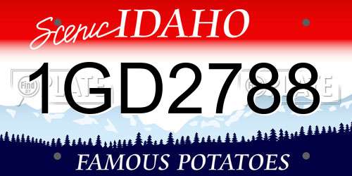 1GD2788 Idaho License Plate