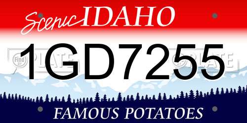 1GD7255 Idaho License Plate