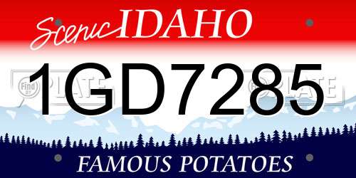 1GD7285 Idaho License Plate