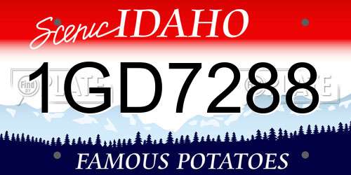 1GD7288 Idaho License Plate