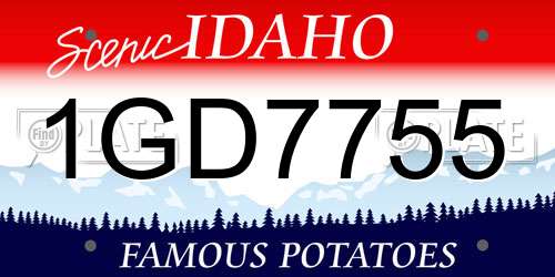 1GD7755 Idaho License Plate
