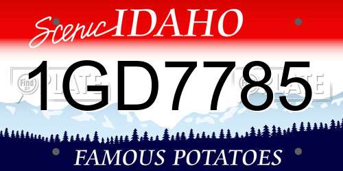1GD7785 Idaho License Plate