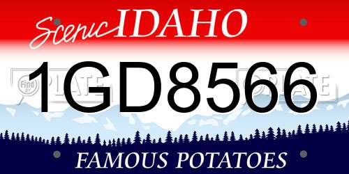 1GD8566 Idaho License Plate