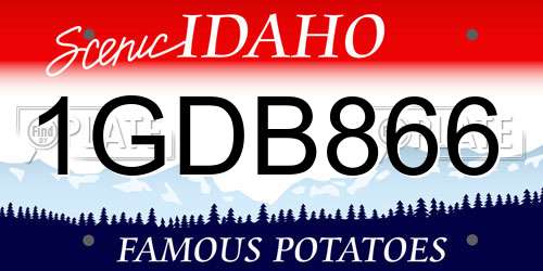 1GDB866 Idaho License Plate