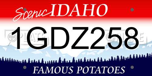 1GDZ258 Idaho License Plate