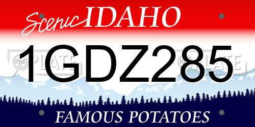 1GDZ285 Idaho License Plate
