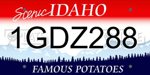 1GDZ288 Idaho License Plate