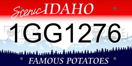 1GG1276 Idaho License Plate