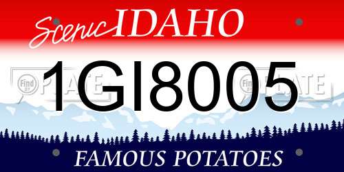 1GI8005 Idaho License Plate