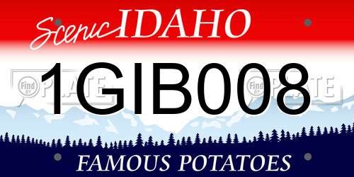 1GIB008 Idaho License Plate