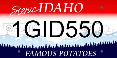 1GID550 Idaho License Plate