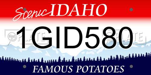 1GID580 Idaho License Plate