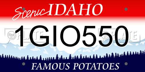 1GIO550 Idaho License Plate