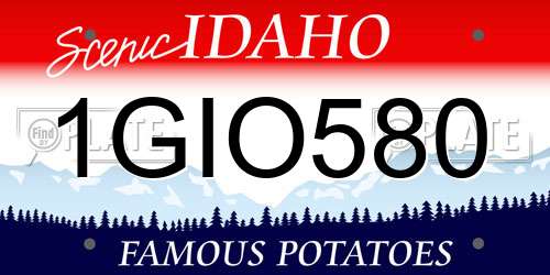 1GIO580 Idaho License Plate