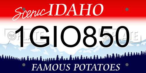 1GIO850 Idaho License Plate