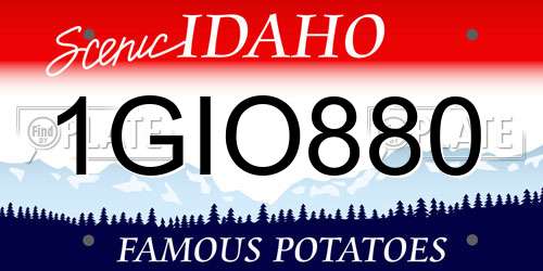 1GIO880 Idaho License Plate