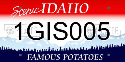 1GIS005 Idaho License Plate