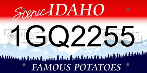 1GQ2255 Idaho License Plate