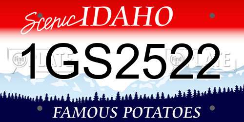 1GS2522 Idaho License Plate