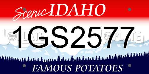 1GS2577 Idaho License Plate