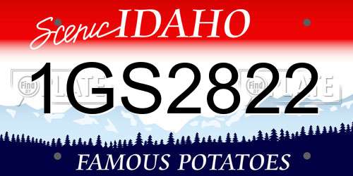 1GS2822 Idaho License Plate