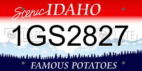 1GS2827 Idaho License Plate
