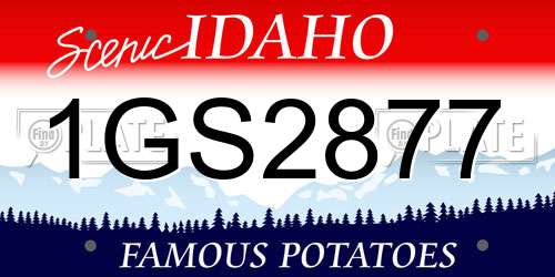 1GS2877 Idaho License Plate