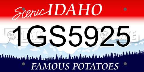 1GS5925 Idaho License Plate