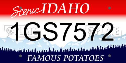 1GS7572 Idaho License Plate