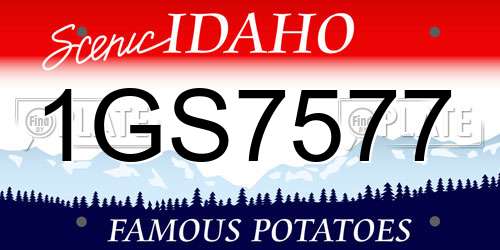 1GS7577 Idaho License Plate