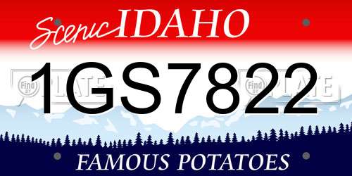1GS7822 Idaho License Plate