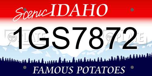1GS7872 Idaho License Plate