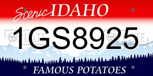 1GS8925 Idaho License Plate