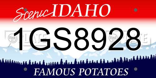 1GS8928 Idaho License Plate