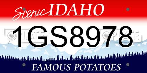 1GS8978 Idaho License Plate
