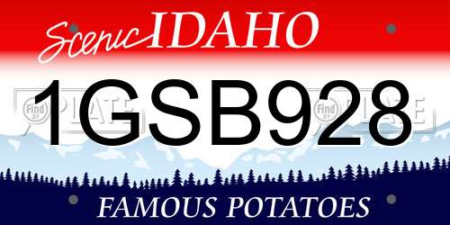 1GSB928 Idaho License Plate